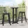 Bárszék 2 pcs Fekete 52 x 43 x 73.5cm HDPE