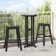 Bárszék 2 pcs Fekete 52 x 43 x 73.5cm HDPE