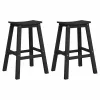 Bárszék 2 pcs Fekete 52 x 43 x 73.5cm HDPE