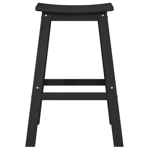 Bárszék 2 pcs Fekete 52 x 43 x 73.5cm HDPE