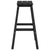 Bárszék 2 pcs Fekete 52 x 43 x 73.5cm HDPE