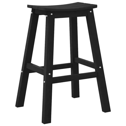 Bárszék 2 pcs Fekete 52 x 43 x 73.5cm HDPE