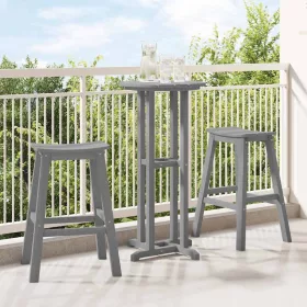 Bárszék 2 pcs Világosszürke 52 x 43 x 73.5cm HDPE