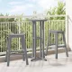 Bárszék 2 pcs Világosszürke 52 x 43 x 73.5cm HDPE