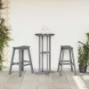 Bárszék 2 pcs Világosszürke 52 x 43 x 73.5cm HDPE