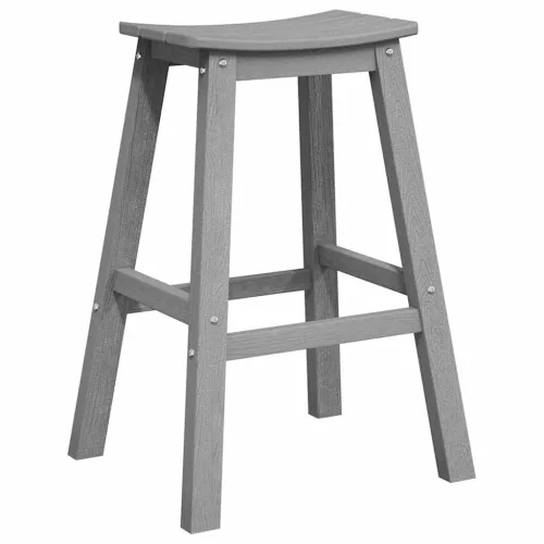 Bárszék 2 pcs Világosszürke 52 x 43 x 73.5cm HDPE