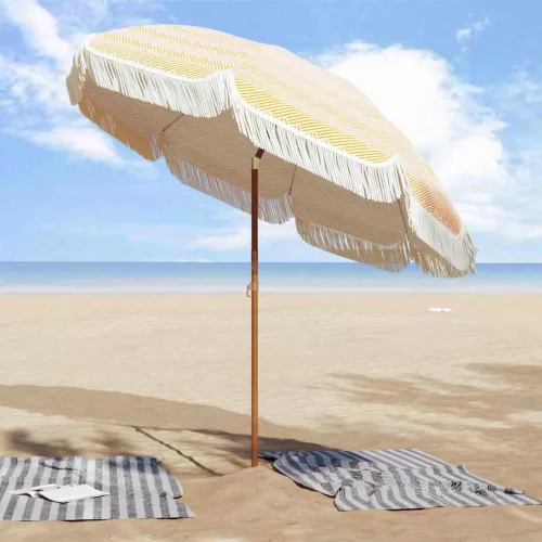 Napernyő Sárga és Fehér Ø 205 x 209 cm Acél