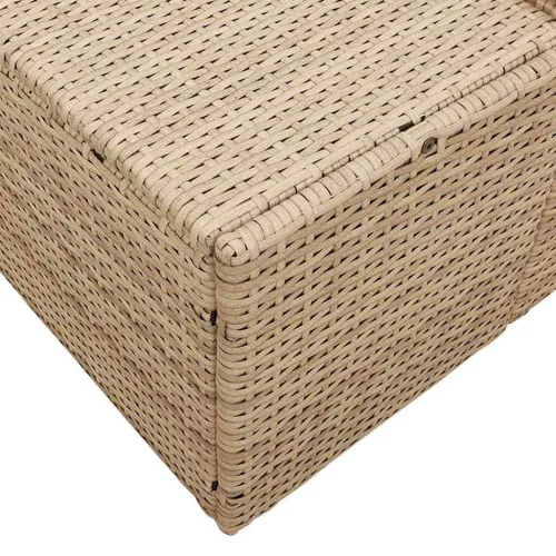 Kerti kanapé párnával Bézs 123 x 62 x 69cm polirattan