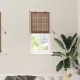 Ablak Függöny Geometrikus Barna 60 x 160 cm bambusz