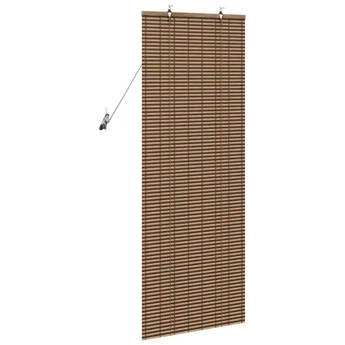 Ablak Függöny Geometrikus Barna 60 x 160 cm bambusz