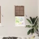 Ablak Függöny Geometrikus Barna 60 x 220 cm bambusz