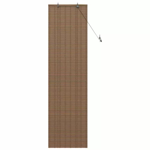 Ablak Függöny Geometrikus Barna 60 x 220 cm bambusz