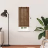 Ablak Függöny Geometrikus Barna 60 x 220 cm bambusz