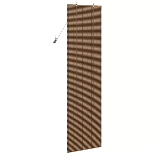 Ablak Függöny Geometrikus Barna 60 x 220 cm bambusz