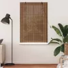 Ablak Függöny Geometrikus Barna 90 x 160 cm bambusz