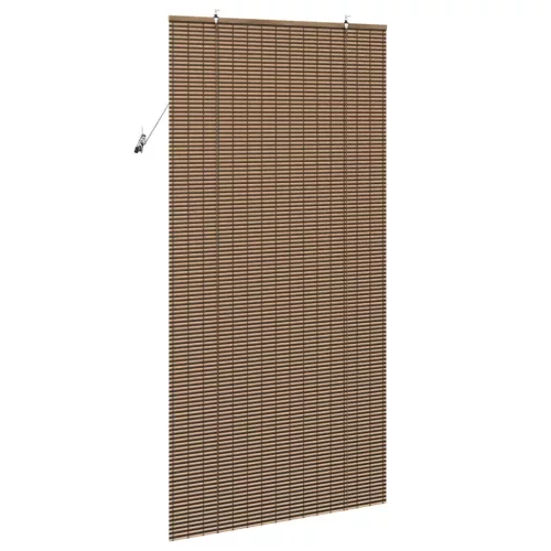 Ablak Függöny Geometrikus Barna 100 x 220 cm bambusz