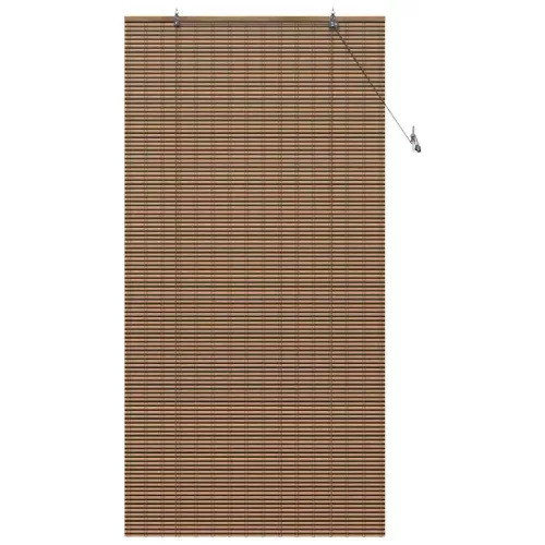 Ablak Függöny Geometrikus Barna 120 x 220 cm bambusz