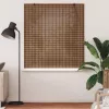 Ablak Függöny Geometrikus Barna 140 x 160 cm bambusz