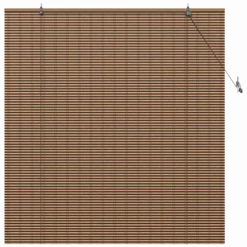 Ablak Függöny Geometrikus Barna 150 x 160 cm bambusz