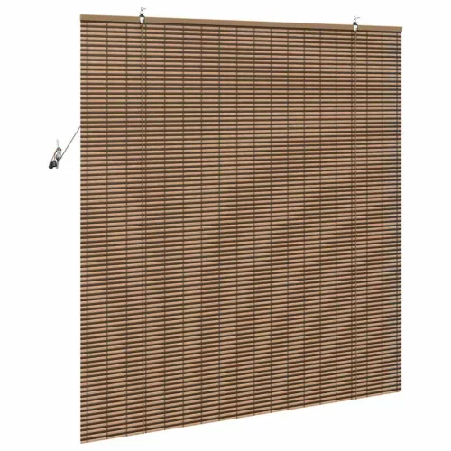 Ablak Függöny Geometrikus Barna 150 x 160 cm bambusz
