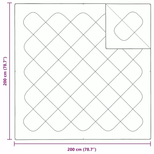Takarók és Duvetek Fehér 200 x 200 cm Poliészter