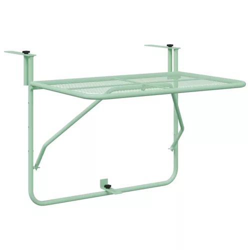 Függő erkélyasztal Menta zöld 60 x 39 x 65 cm Acél