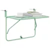 Függő erkélyasztal Menta zöld 60 x 39 x 65 cm Acél
