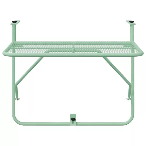 Függő erkélyasztal Menta zöld 60 x 39 x 65 cm Acél