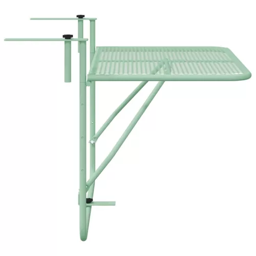 Függő erkélyasztal Menta zöld 60 x 39 x 65 cm Acél