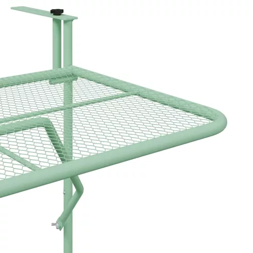 Függő erkélyasztal Menta zöld 60 x 39 x 65 cm Acél