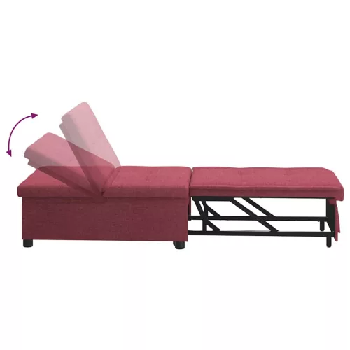 Kanapéágy Piros 194 x 67 x 37 cm szövet