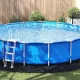 Medence alatlappal Fekete Ø 610 cm Poliészter geotextília