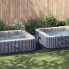 Medence alatlappal Fekete 640 x 321 cm Poliészter geotextília