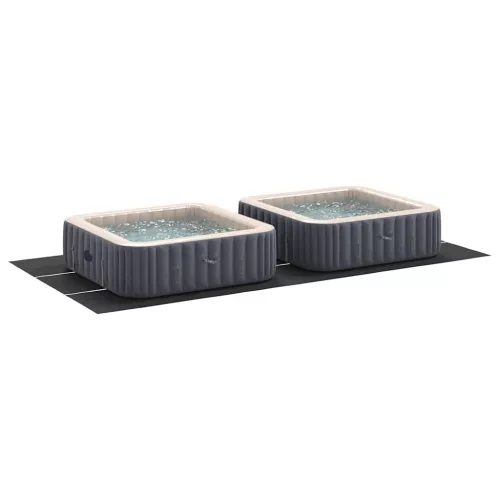 Medence alatlappal Fekete 640 x 321 cm Poliészter geotextília