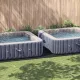 Medence alatlappal Fekete 820 x 420 cm Poliészter geotextília
