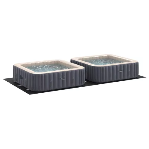 Medence alatlappal Fekete 820 x 420 cm Poliészter geotextília