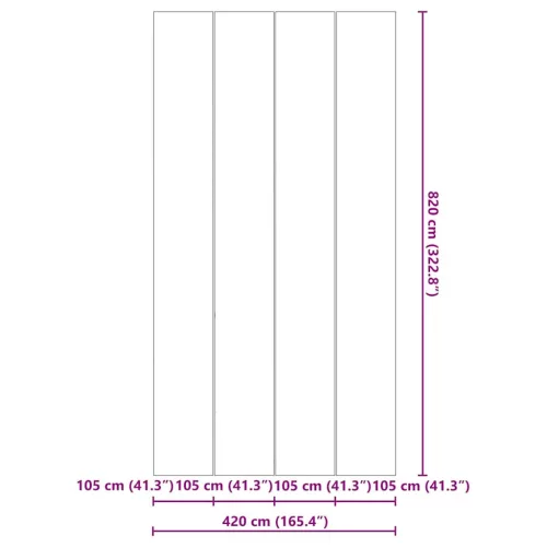 Medence alatlappal Fekete 820 x 420 cm Poliészter geotextília