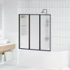 Zuhanyfal Fekete 120 x 2 x 117 cm Alumínium