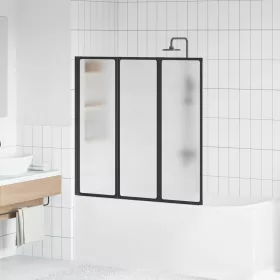 Zuhanyfal Fekete 120 x 2 x 117 cm Alumínium