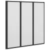 Zuhanyfal Fekete 120 x 2 x 117 cm Alumínium