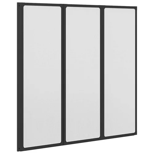 Zuhanyfal Fekete 120 x 2 x 117 cm Alumínium