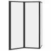 Zuhanyfal Fekete 120 x 2 x 117 cm Alumínium
