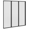 Zuhanyfal Fekete 120 x 2 x 117 cm Alumínium