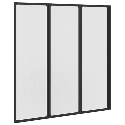 Zuhanyfal Fekete 120 x 2 x 117 cm Alumínium