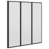 Zuhanyfal Fekete 132 x 2 x 140 cm Alumínium