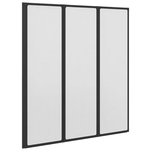 Zuhanyfal Fekete 132 x 2 x 140 cm Alumínium