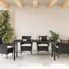 Kerti Asztal Fekete 160 x 80 x 73 cm Tömör tíkfa