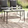 Kerti Asztal Fekete 80 x 40 x 45.5 cm Poli rattan