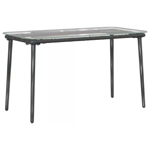 Kerti Asztal Fekete 80 x 40 x 45.5 cm Poli rattan