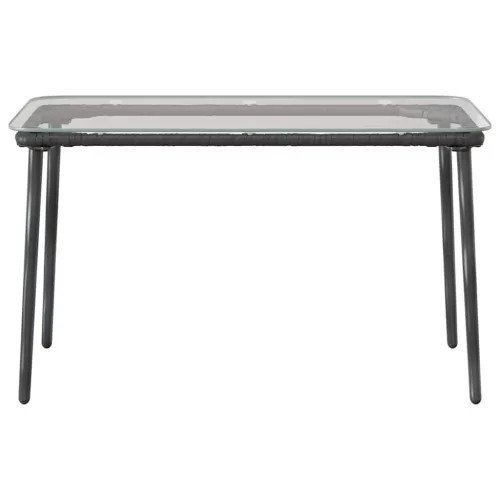Kerti Asztal Fekete 80 x 40 x 45.5 cm Poli rattan